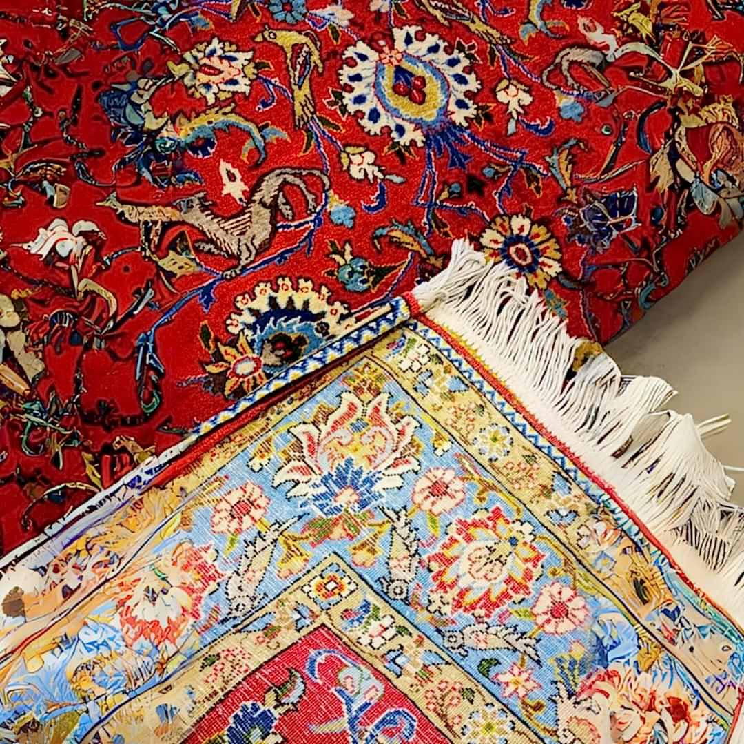 iran nain halısı yakın çekim