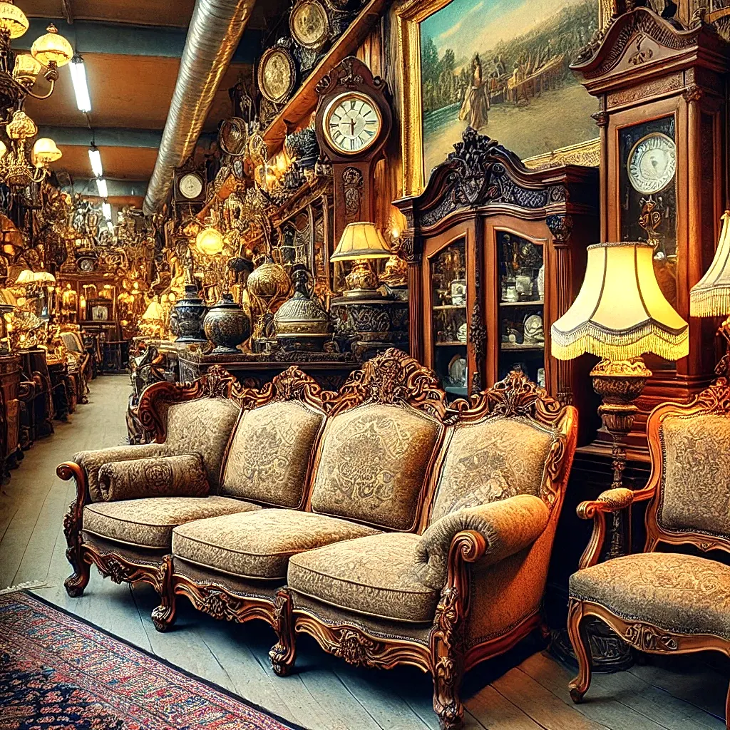 Antika eşya satmak için antika koltuk takımı