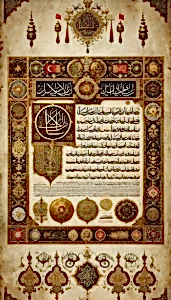 osmanlı dönemi ottoman empire fermanı resmi belge antika hat yazısı