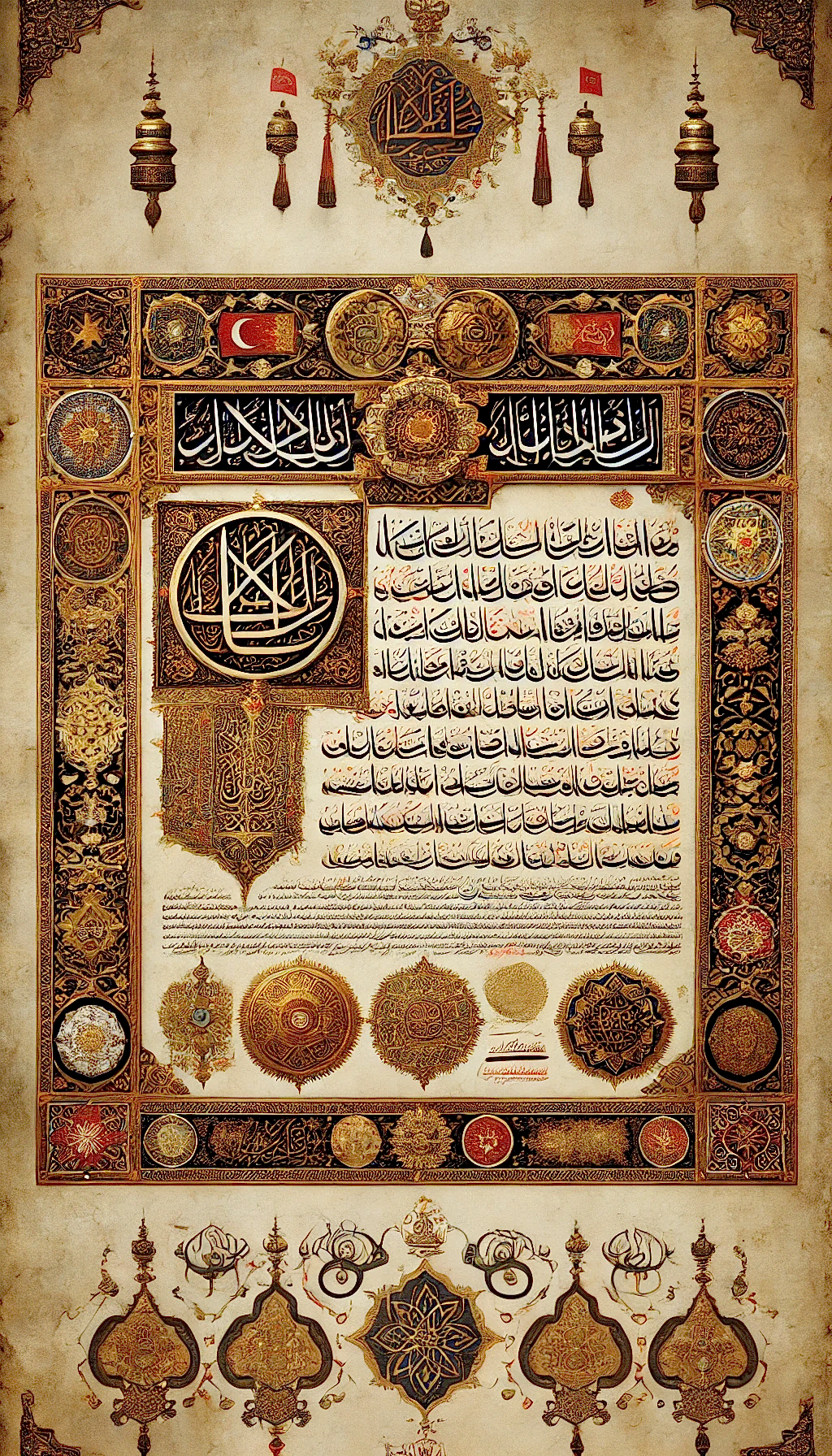 osmanlı dönemi ottoman empire fermanı resmi belge antika hat yazısı